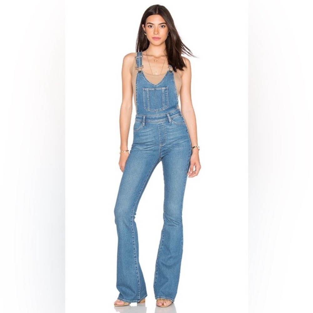 Paige Rialta High Rise Flare overalls, size 27